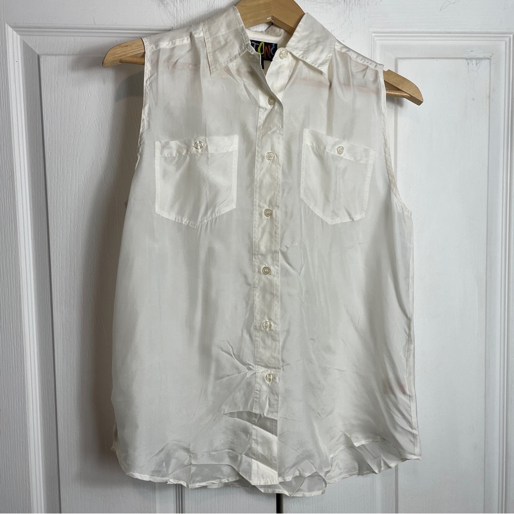 100% SILK Blouse 90s NWOT